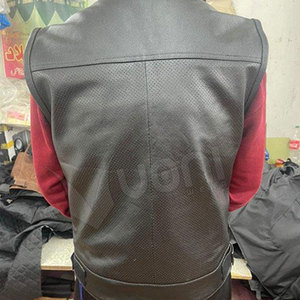 Chaleco de Lona y Cuero Genuino para Hombre, Estilo Casual, Temporada Otoño, Alta Calidad, Ecológico, Secado Rápido, Transpirable, con Cierre - Product Image 6