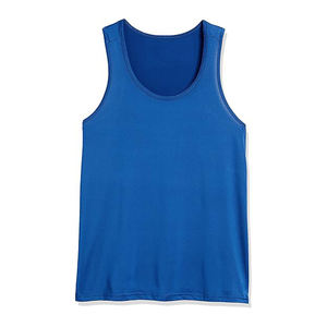 cotton spandex men gym muscle stretch breathable <b>sleeveless</b> vest tank <b>top</b> workout - Product Image 4