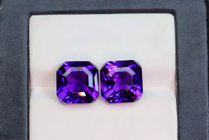 พลอยอเมทิสต์ที่ปลูกในห้องปฏิบัติการมีค่าสำหรับการทำเครื่องประดับเบาะพลอยอเมทิสต์ขนาด10มม. - Product Image 3