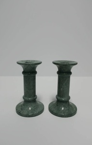 Hot Selling <b>Green</b> Marble Base Decorative Taper Candle Holder Durable Candle Stand for Home Hotel <b>Christmas</b> <b>Lighting</b> Decoration - Product Image 2