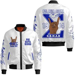 Veste en satin Phi Beta Sigma 1914, style universitaire bleu, vêtements personnalisés Big Sigma, qualité supérieure - Product Image 2