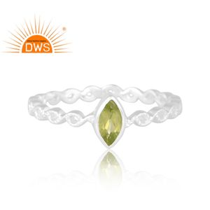 แหวนพลอยเพอริโดธรรมชาติ925เงินสเตอร์ลิงดีไซน์ไม่เหมือนใครสำหรับผู้หญิงเครื่องประดับดีไซน์ตามต้องการสำหรับผู้หญิงของขวัญสำหรับผู้หญิง - Product Image 3