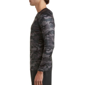 T-shirt de sport pour homme à col montant et fermeture éclair, séchage rapide, pour l'entraînement, la course en extérieur et les activités décontractées, à manches longues - Product Image 2
