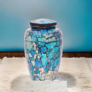 โกศบรรจุอัฐิโลหะตกแต่งสไตล์คลาสสิกสำหรับผู้ใหญ่ ขนาดใหญ่ ดีไซน์ใหม่ แถมถุงกำมะหยี่ฟรี อุปกรณ์งานศพ โกศใส่เถ้ากระดูก - Product Image 6