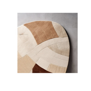 Alfombra de área de lana abstracta moderna de primera calidad con forma de gota geométrica de pila alta para uso doméstico - Product Image 2