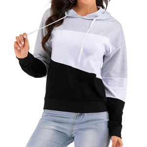 Sweat-shirt à capuche oversize pour femme en coton avec broderie de logo personnalisé, léger, décontracté - Product Image 6