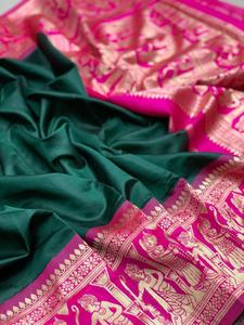 ÚLTIMO HERMOSO RICO PALLU & JACQUARD TRABAJO SAREE - Product Image 2