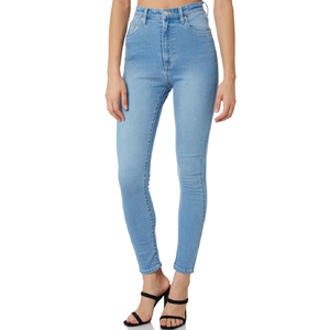 2023 New Style Wholesale Women 100% Cotton for Girls for Ladies Denim Dress Lady Women Casual Denim <b>Trouser</b> From Bangladesh - Product Image 1