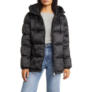 Chaqueta acolchada con burbujas con logotipo personalizado, chaquetas acolchadas transpirables gruesas y cálidas de gran tamaño para invierno, chaqueta acolchada con cremallera a la moda para mujer - Product Image 4