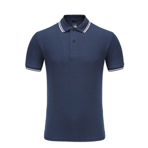 Camiseta de Moda Masculina en Oferta, Transpirable, de Algodón, Cuello Alto, Manga Corta, Corte Regular, Tallas Grandes, para Golf - Product Image 2