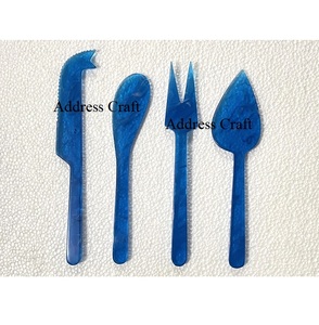 Nouvellement conçu personnaliser ensemble de couteaux à fromage en résine grossiste indien fabricant de couverts en résine fourchette à épandeur de qualité supérieure - Product Image 3