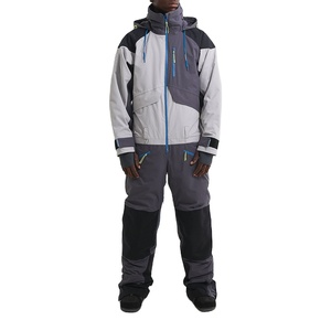 Combinaison de ski d'hiver respirante à capuche imprimée, style couple, couleur unie, pour homme et femme, coupe-vent, imperméable et chaude - Product Image 1