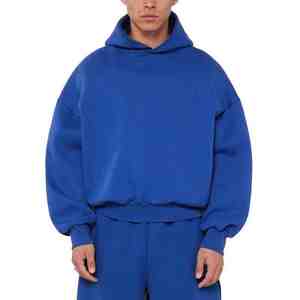 <b>Black</b> Customize <b>Men's</b> Regular Fit Tracksuit Set <b>Hoodie</b> Sweatpants Heavy Fleece 2 Piece Winter Breathable Casual Outfit for Gym - Product Image 4