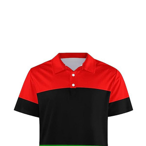 T-shirts de golf pour hommes de haute qualité logo brodé personnalisé polos à manches courtes tissu solide imprimé en gros - Product Image 6