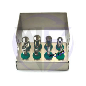 Factory Wenquar Precio al por mayor Kit de taladros de trépano de 8 piezas Juego de fresas quirúrgicas de implantes dentales con instrumentos de soporte - Product Image 3