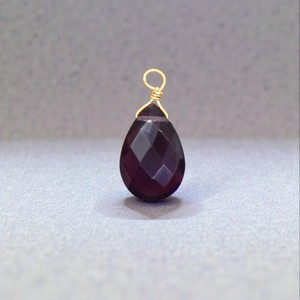 Natural Teardrop Amethyst Pendant Faceted Gemstone Gold Wire Wrapped Charm for Jewelry Making <b>DIY</b> Necklace Components Wholesale - Product Image 1