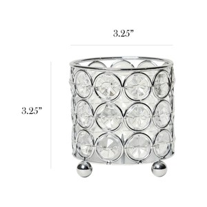 Nouveaux supports votifs de photophore perlés en cristal de métal décoratif pour la décoration de fête d'événement - Product Image 4