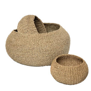 Cuenco gordito de algas marinas bellamente tejido para cocina, elegancia duradera y terrosa, para centros de mesa y detalles naturales para el hogar - Product Image 6