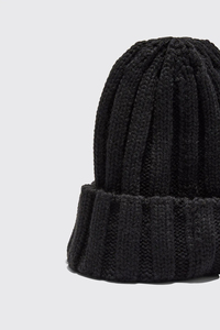Gorro de mohair de punto Jacquard grueso cálido para invierno y exterior para hombre, gorros de punto bordados de color sólido a prueba de viento a la moda - Product Image 5