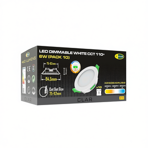 Downlight LED CCT Regulable Blanco de 6W, Recorte de 75-85mm, Ángulo de 110° - Product Image 2