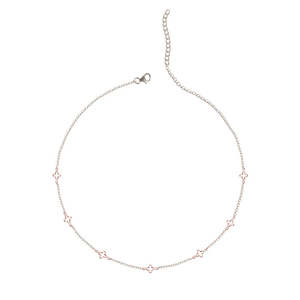NOVAMART Fine Fine Sterling Silver Flower Charm <b>Necklace</b> <b>Chain</b> by 925 Wholesale Export - Product Image 1