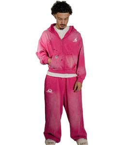 ชุดวอร์มแฟชั่นสไตล์ครอปฮู้ดดี้ กางเกงขาบาน ผ้าฝ้ายคุณภาพพรีเมียม ดีไซน์โดดเด่น ลวดลายซันเฟด รับสกรีนโลโก้ ขายส่ง - Product Image 1