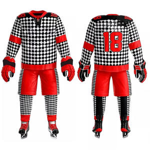 ชุดเครื่องแบบฮ็อกกี้น้ำแข็งระบายอากาศได้ดีเสื้อทีมออกแบบได้ตามต้องการสำหรับเยาวชนและผู้ใหญ่ - Product Image 1