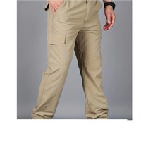 Nouveau design streetwear, pantalon cargo décontracté surdimensionné à coupe droite pour homme, taille haute, en toile épaisse, respirant et infroissable