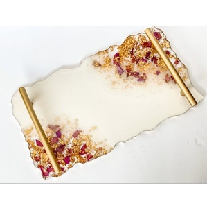 ถาดเรซิ่นโลโก้สั่งทำ ถาดเสิร์ฟเรซิ่นขายส่ง ถาดเสิร์ฟอาหารงานแต่งงาน เครื่องดื่ม ไวน์ น้ำ - Product Image 6