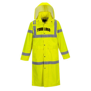 Chaqueta Impermeable de Seguridad Reflectante de Alta Visibilidad con Logotipo Personalizado, Chaqueta de Trabajo de Poliéster 100% con Luz LED Intermitente para Advertencia de Tráfico y Seguridad para Hombres - Product Image 1