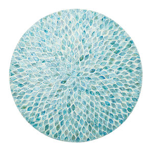 Manteles Individuales planos de concha de perla madre antigua, Decoración de mesa para fiesta hecha a mano en Vietnam, superventas - Product Image 6