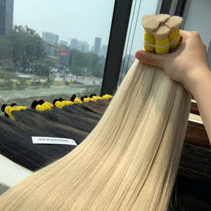 Extensiones de cabello humano crudo vietnamita alineado recto Natural sin enredos de 32 pulgadas de calidad superior Color claro a granel - Product Image 1