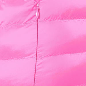 Chaqueta Acolchada Ligera para Mujer, Cuello Alto, Abrigo de Invierno Cálido, Chaqueta Acolchada Elegante de Color Rosa Intenso con Cremallera Completa - Product Image 5