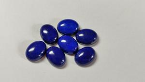 Lapis de haute qualité 12X16mm pierres précieuses lisses ovales prix de gros dos plat Lapis Cabochon Lot pierres à dos plat - Product Image 5