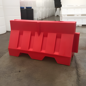 ราวกันตกทางหลวง 120 x 80 x 50 ซม. สีแดง โพลีเอทิลีน (HDPE) หนา 5 มม. แบบปากตัด ระบบล็อค Gem Lock รั้วกั้นนิรภัย - Product Image 2