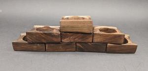 Élégant rond en bois et serviette de table pour les tables de restaurant porte-mouchoirs ronds de serviette café thé utilisation mariage - Product Image 5