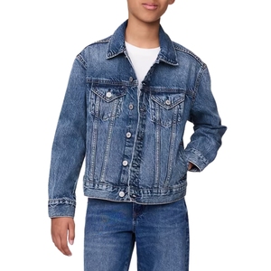 Vestes en jean pour garçons Styles classiques Durable en coton doux Vêtements d'extérieur en jean décontractés Port quotidien Ajustement confortable Options de conception personnalisées - Product Image 1
