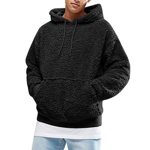 Custom Fluffy 100% Cotton Heavy Weight Winter Warm Soft Plush <b>Thick</b> <b>Fleece</b> Breathable Quick Dry Vintage Hoodie - Product Image 2