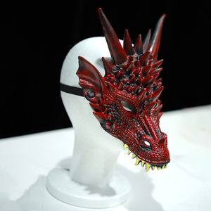 PUフォームティラノサウルスレックス現実的な<span class=keywords><strong>3D</strong></span>アニマルヘッドセットパーティー用 - Product Image 4