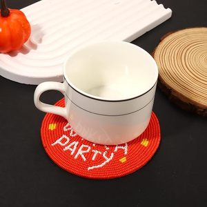 Best Theme Design Glass Beads <b>Table</b> <b>Coaster</b> Best for Parties and Other Functions Tableware Decorative Beast Design <b>Coaster</b> - Product Image 2