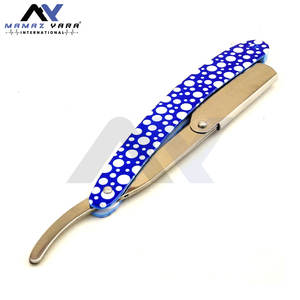 Navaja de Afeitar Manual de Una Sola Hoja para Barbero, Cuchilla de Afeitar Profesional para Hombres, Navaja Recta Personalizada con Diseño Impreso - Product Image 6