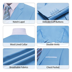 Veste de costume légère pour hommes Blazers Slim Fit Business Casual Men Suit Sport Coat One Button Travel Blazer - Product Image 2