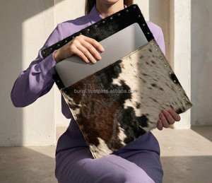 Custom Hair-On Leather Laptop Sleeve Genuine Cowhide Case Protective Cover for Pro Wholesale Bulk LHLS-0003 - Product Image 6
