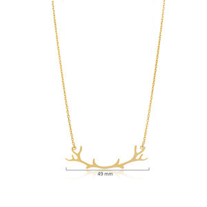 Cerf bois Buckhorn collier à breloques bijoux en argent uni en gros turc 925 bijoux en argent Sterling - Product Image 2