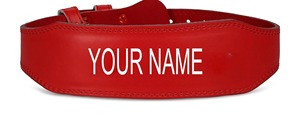 Ceinture d'haltérophilie durable avec nom personnalisé imprimé en cuir de haute qualité - Product Image 2