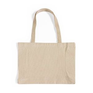 Sac fourre-tout horizontal en jute et coton (Juco) réutilisable, sac de courses avec logo imprimé/brodé personnalisé, sac de voyage, sac de bureau - Product Image 5