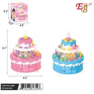 เค้กวันเกิดไฟฟ้า16 "พร้อมไฟและเสียงดนตรี60/2/30ชิ้น/กล่องอุปกรณ์ตกแต่งเค้ก - Product Image 1