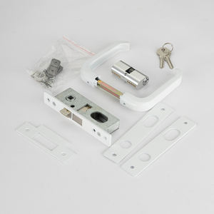 Set kunci Mortise hitam dengan kunci, gagang tuas kunci pintu keamanan tugas berat, perangkat keras pintu layar <span class=keywords><strong>Storm</strong></span> Alloy aluminium untuk rumah - Product Image 3