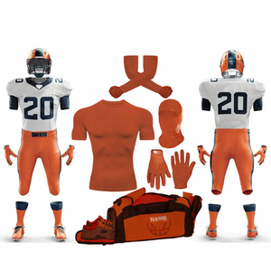 Uniforme de Fútbol Americano Personalizado 2025, Conjunto de Camiseta y Pantalón Transpirable Estampado 100% Poliéster para Entrenamiento y Partido de Adultos Unisex - Product Image 2