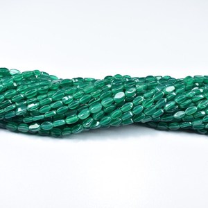 Perles polies en pierre précieuse en vrac de forme ovale lisse d'onyx vert naturel 3-5mm perles de pierre d'onyx pour la fabrication de bijoux au prix de gros - Product Image 6